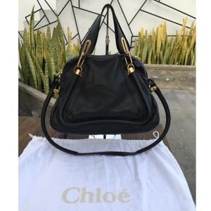 AUTHENTIC CHLOE Calfskin Paraty M Satchel